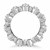 Floral Round Diamond Eternity Ring in 14k White Gold