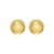 14K Yellow Gold Polished Button Stud Earrings