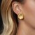 14K Yellow Gold Polished Button Stud Earrings