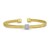 14K Two Tone Diamond Square Tubogas Cuff