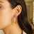Round Sequined Hoop Earrings in 14k Yellow Gold(1.5x30mm)