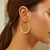 Round Sequined Hoop Earrings in 14k Yellow Gold(1.5x30mm)