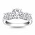 Five Stone Diamond Trellis Engagement Ring Mounting in 14k White Gold