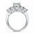 Five Stone Diamond Trellis Engagement Ring Mounting in 14k White Gold