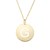 14K Yellow Gold Disc Initial G Pendant