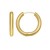 14K Yellow Gold Polished Round Hinged Hoop Earrings