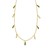 14K Yellow Gold Malachite And MOP Inlay Station Necklace