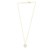 14k Yellow Gold High Polish Heart Pearl Paste Necklace
