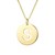 14K Yellow Gold Disc Initial S Pendant