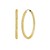 14K Yellow Gold Faceted Round Hoop Earrings