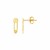 14K Yellow Gold Safety Pin Earrings