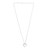 Sterling Silver Rhodium Plated Large Puffed Heart Long Necklace