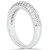 Triple Row Micro- Pave Diamond Wedding Ring Band in 14k White Gold