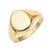 14K Yellow Gold Oval Satin Signet Ring