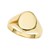 14K Yellow Gold Oval Satin Signet Ring