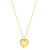 Sterling Silver Gold Plated Puffed Heart Pendant