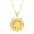 Filigree Style Round Citrine Pendant in 14K Yellow Gold