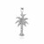 Sterling Silver Petite Palm Tree Pendant with Cubic Zirconias