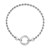 Sterling Silver Rhodium Plated Fancy Push Lock Rope Chain Bracelet (3.40 mm)