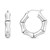 Sterling Silver Rhodium Plated Bold Bamboo Hoop Earrings