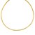 14K Yellow Gold And Silver Reversible Omega Chain Necklace (3.00 mm)