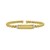 14K Yellow Gold Polished Venetian Link Diamond Cuff Bracelet