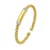 14K Yellow Gold Polished Venetian Link Diamond Cuff Bracelet