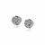 Stud Earrings with Textured Love Knot Style in Sterling Silver