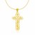 Geometric Lace Style Cross Pendant in 14K Yellow Gold