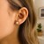 Diamond Cut Flat Stud Earrings in 14k White Gold(6mm)
