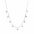 14k White Gold Necklace with Round Diamond Charms