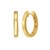 14K Yellow Gold Mini Beaded Round Huggie Earrings