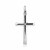 Sterling Silver Polished Bar Cross Pendant