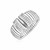 Sterling Silver Serpentine Style Ring with White Cubic Zirconias
