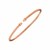 14k Rose Gold Narrow Cable Textured Bangle