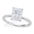 3 Carat Radiant Lab Grown IGI G/VS1 Diamond Solitaire Ring in 14K White Gold