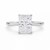 3 Carat Radiant Lab Grown IGI G/VS1 Diamond Solitaire Ring in 14K White Gold
