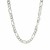Classic Rhodium Plated Figaro Chain in 925 Sterling Silver (5.40 mm)