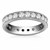 Milgrained Channel Set Round Cut Diamond Eternity Ring in 14k White Gold