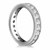 Milgrained Channel Set Round Cut Diamond Eternity Ring in 14k White Gold