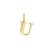 14K Yellow Gold Initial U Charm Pendant