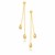 Double Drop Long Earrings in 14k Yellow Gold