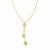 Coil Wrapped Ball Lariat Necklace in 14k Two-Tone Gold