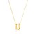 14K Yellow Gold Yours Truly Block Letter Initial U Necklace