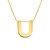 14K Yellow Gold Yours Truly Block Letter Initial U Necklace