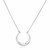 Sterling Silver 18 inch Moon Motif Necklace with Diamond