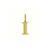 14K Yellow Gold Initial I Charm Pendant