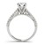14k White Gold Pronged Round Diamond Antique Style Engagement Ring (1 1/3 cttw)