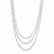 Sterling Silver Three Strand Polished Link Necklace