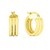 14K Yellow Gold Small Triple Row Round Hoop Earrings (10.00 mm)